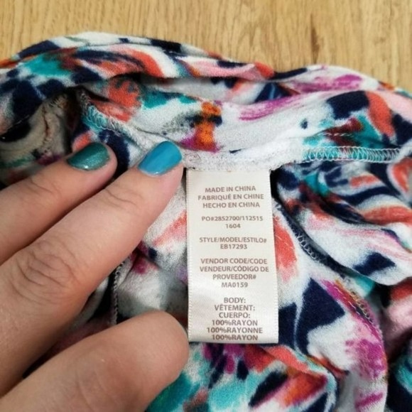 Ella Moss Tahiti Garden Hawaiian Floral Print Pleated Shorts Size Large - Picture 6 of 8